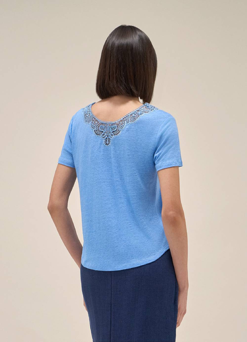 LES COPAINST-shirt a maniche corte in lino Italy