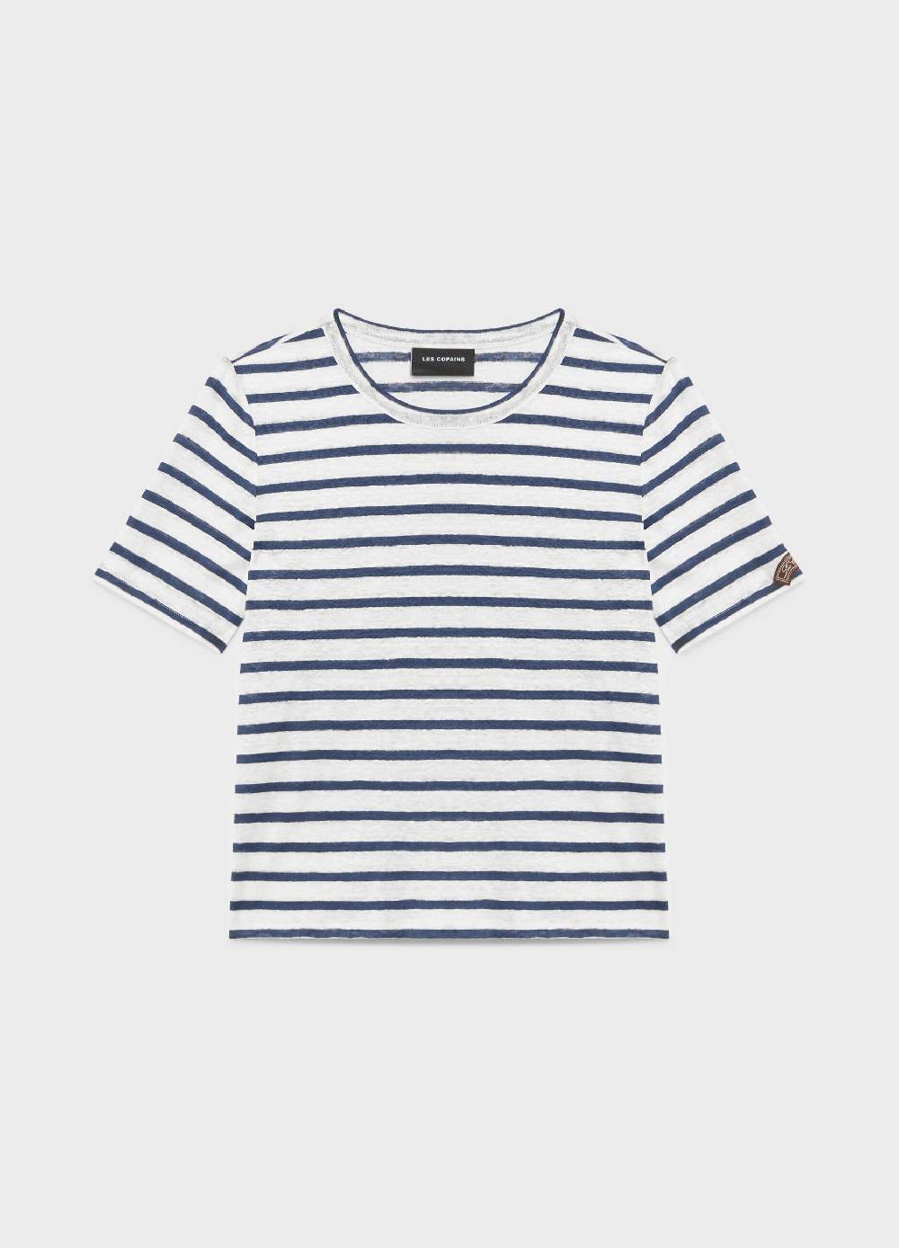 LES COPAINST-shirt a righe in puro lino Italia
