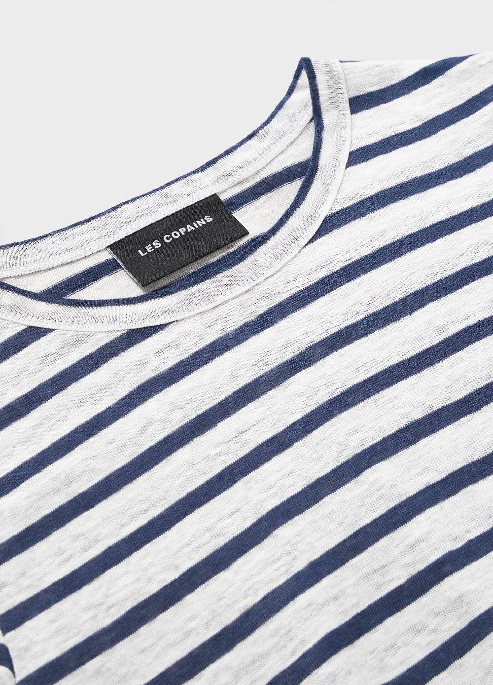 LES COPAINST-shirt a righe in puro lino Italia