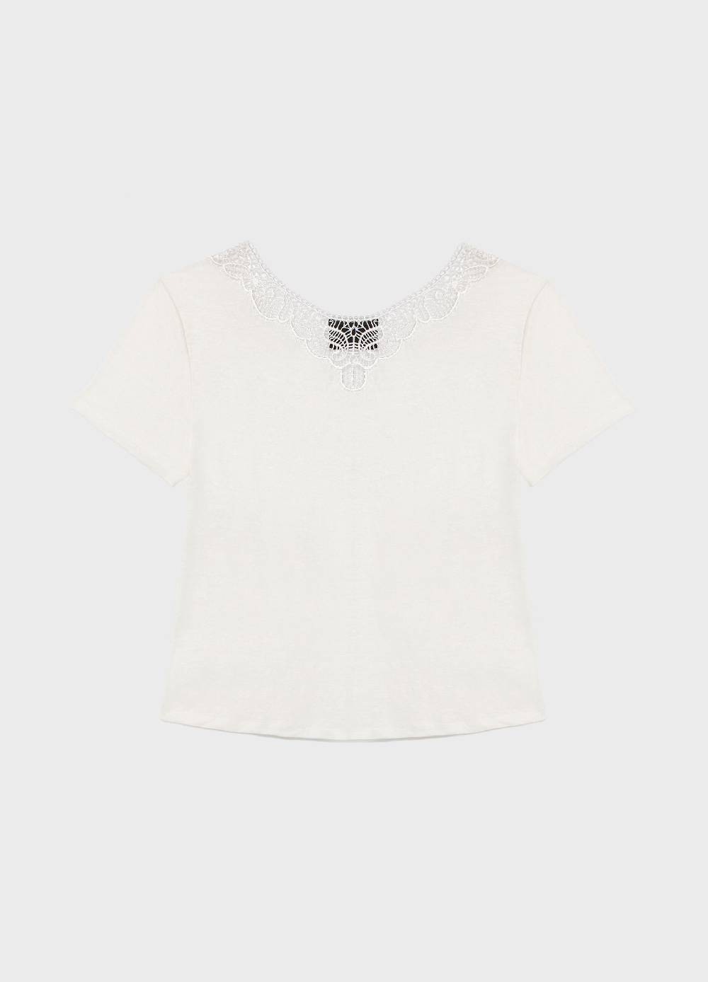 LES COPAINST-shirt a maniche corte in lino In Linea