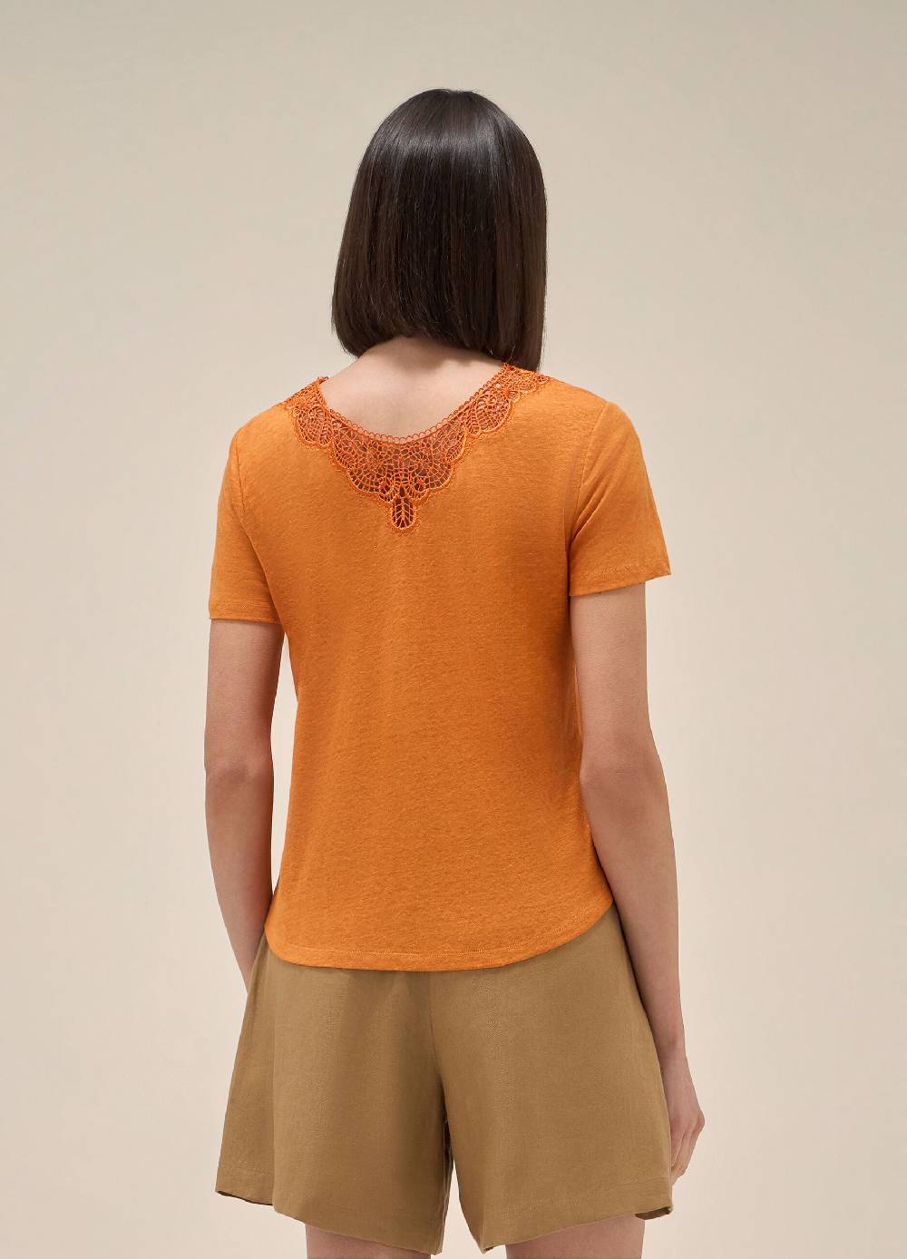 LES COPAINST-shirt a maniche corte in lino Nuovo