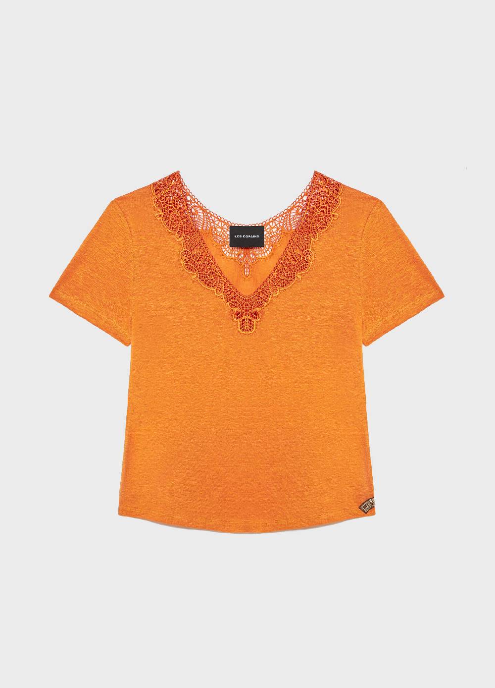 LES COPAINST-shirt a maniche corte in lino Nuovo