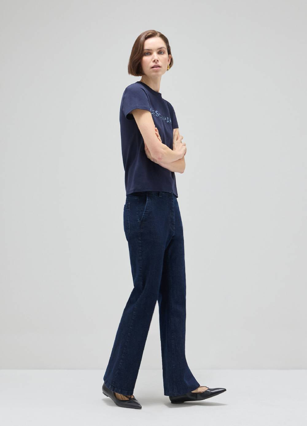 LES COPAINST-shirt a mezza manica in cotone stretch