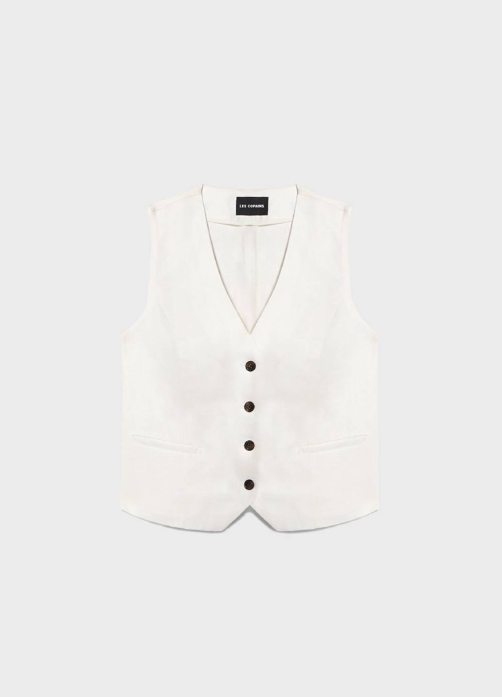 LES COPAINSGilet in puro lino Prezzo Ridotto