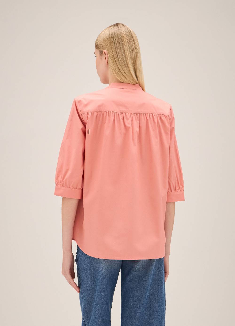 LES COPAINSBlusa in cotone manica a tre quarti Presa