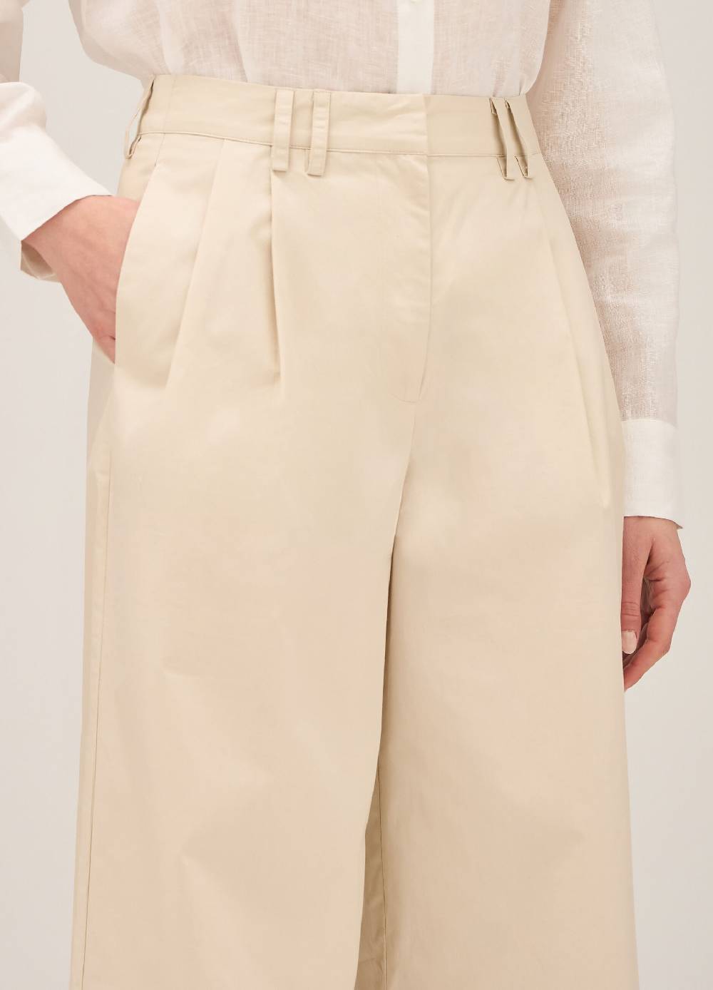 LES COPAINSPantaloni straight fit in cotone Sconto