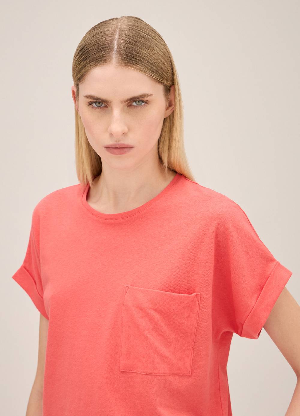 LES COPAINST-shirt in lino e cotone Offerta
