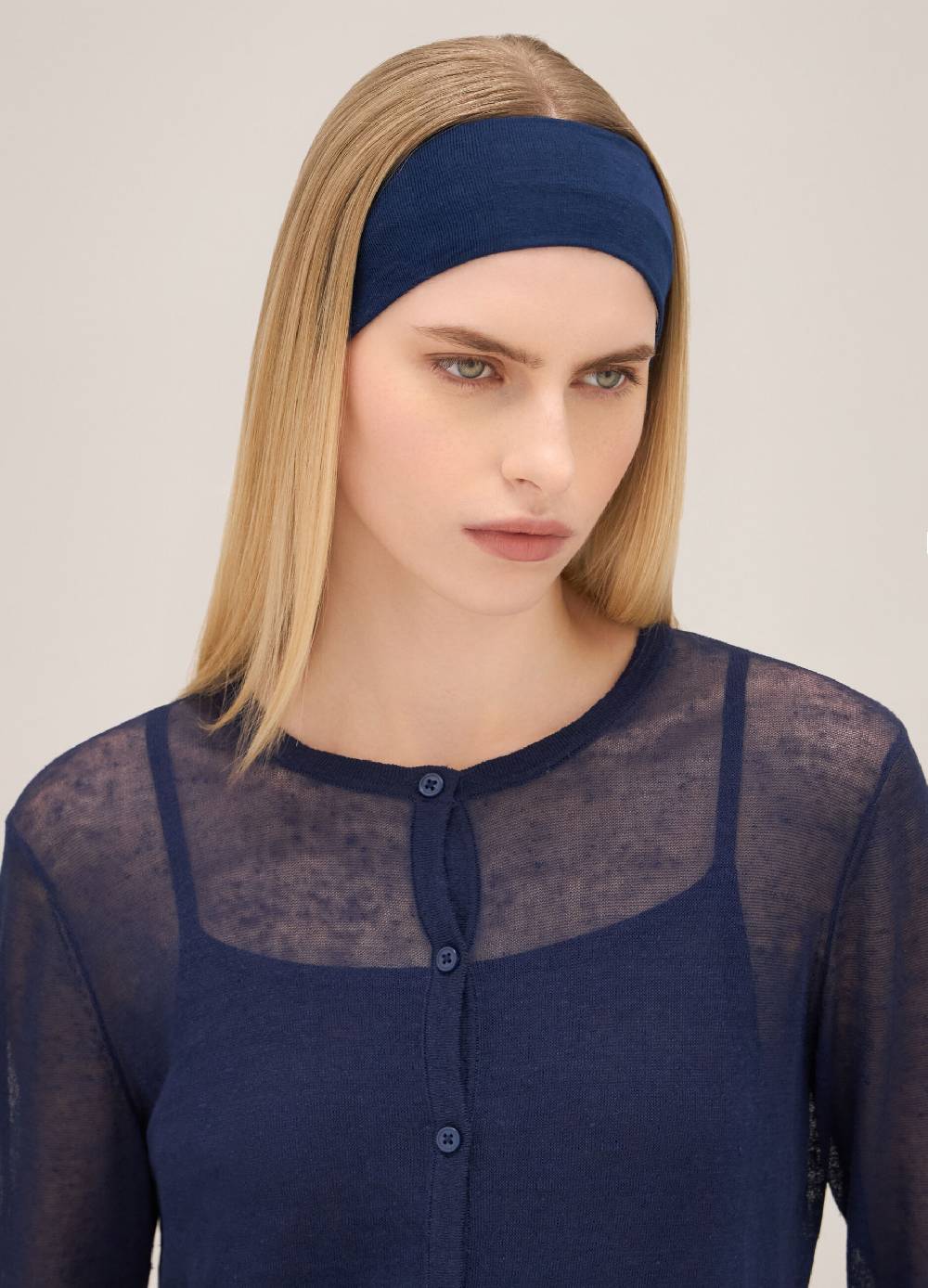 LES COPAINSCardigan tricot in misto lino Vendita Calda