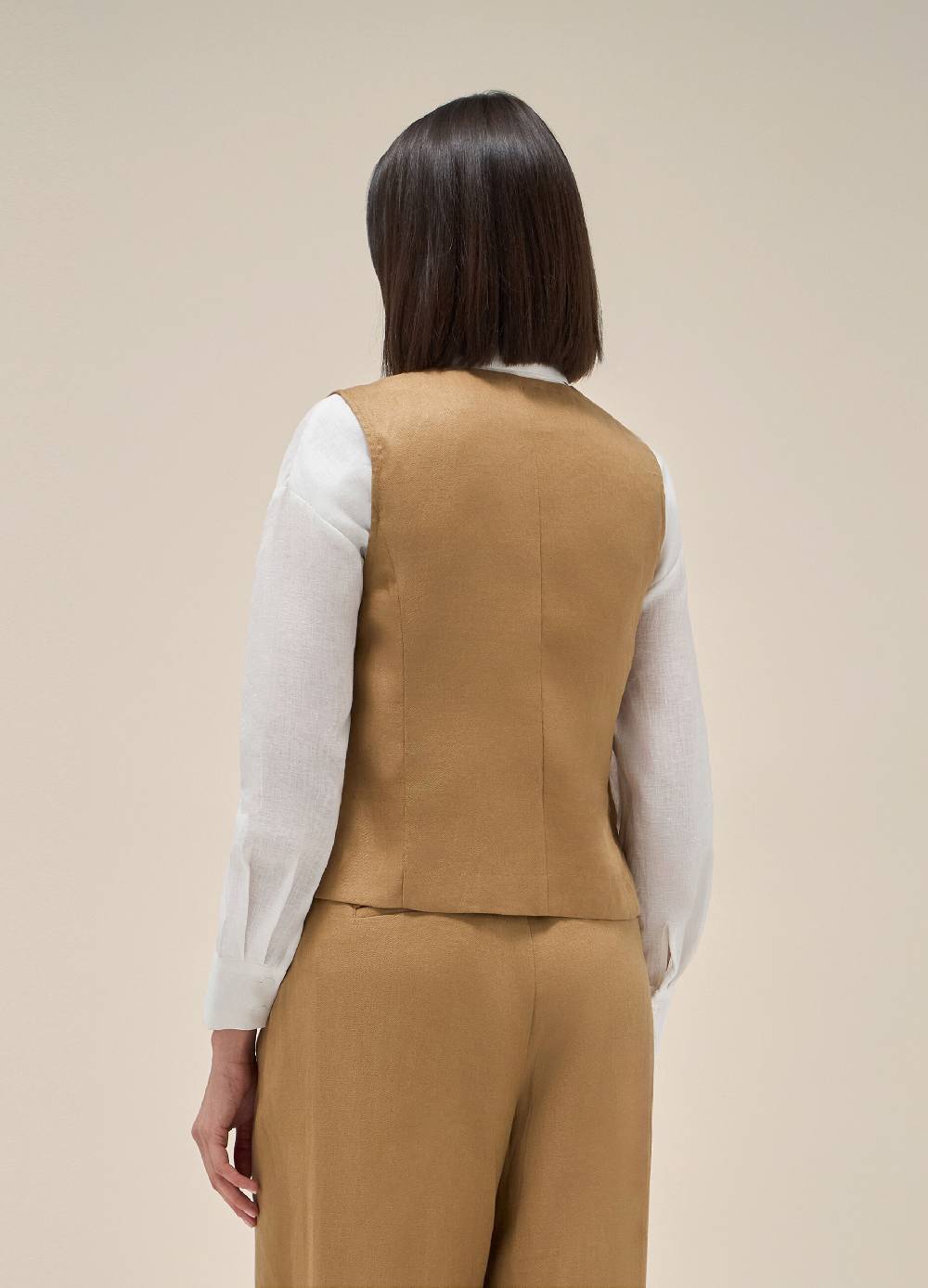 LES COPAINSGilet in puro lino Moda