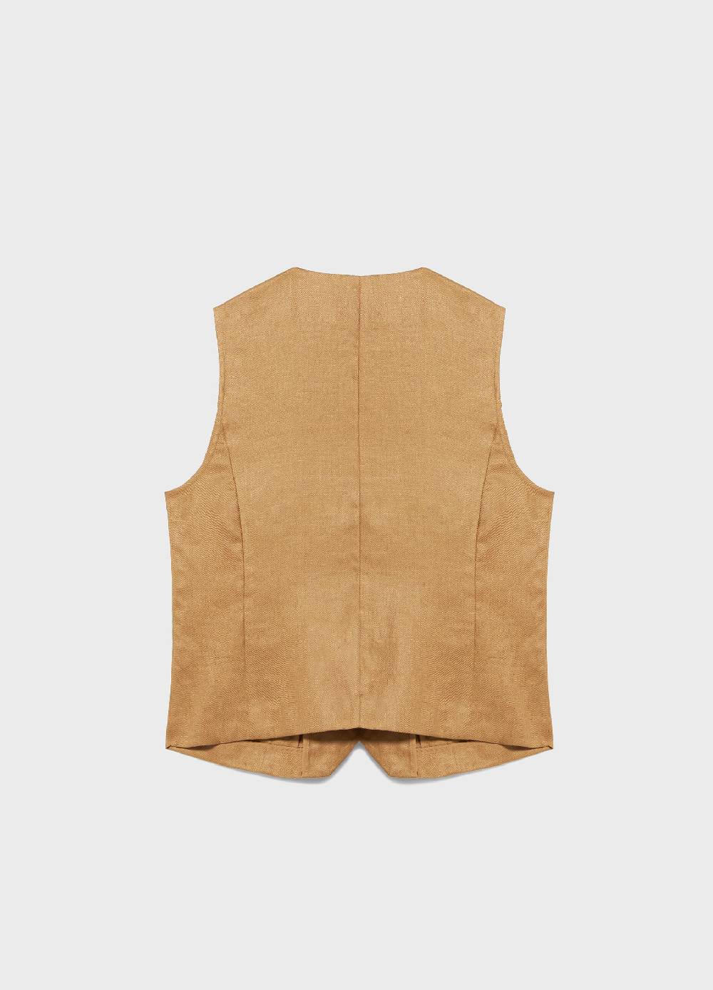 LES COPAINSGilet in puro lino Moda