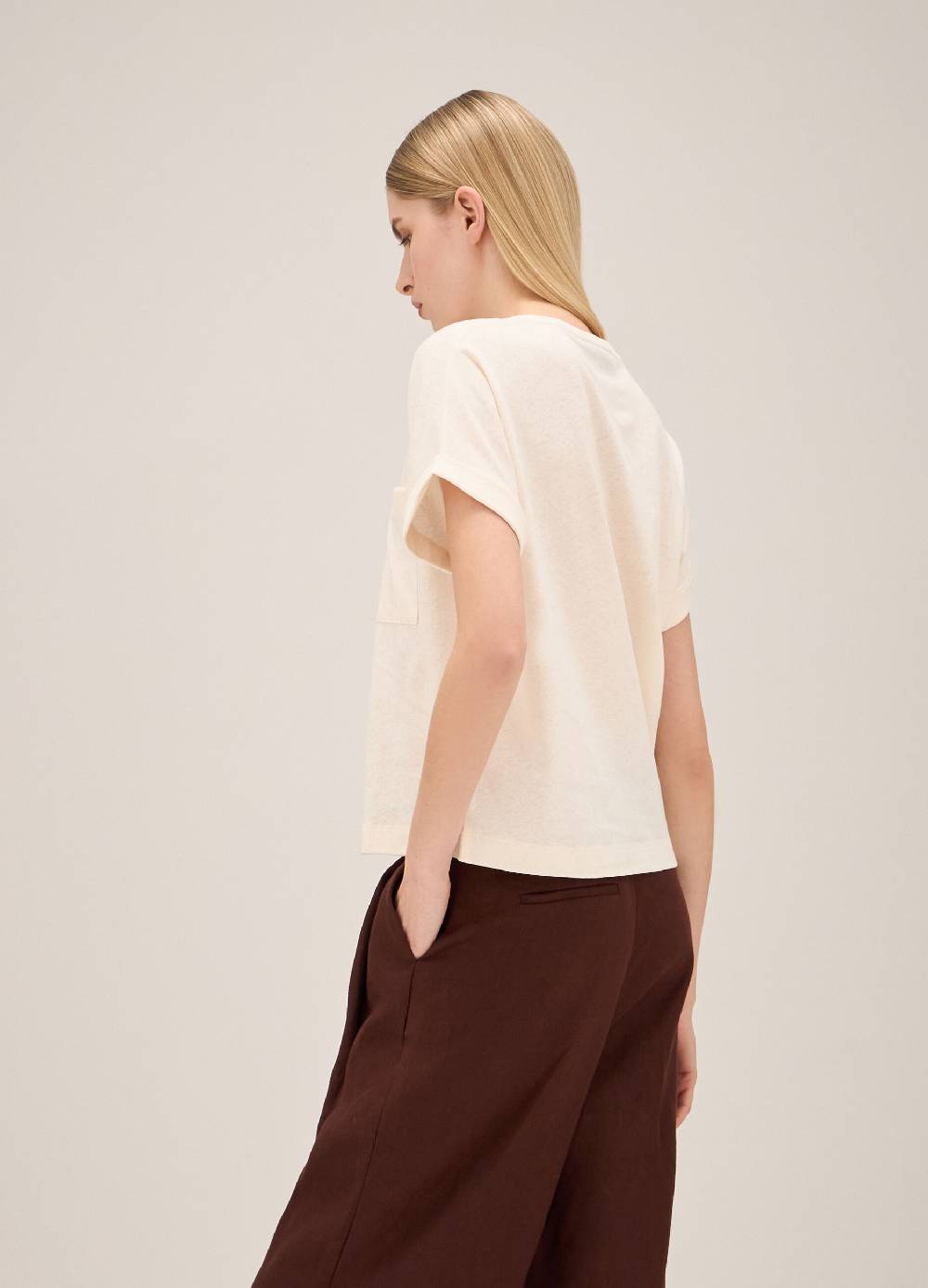 LES COPAINST-shirt in lino e cotone Italy