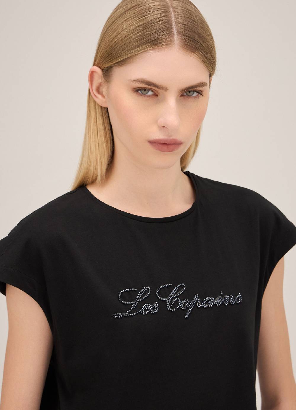 LES COPAINST-shirt in cotone stretch con lettering 2025