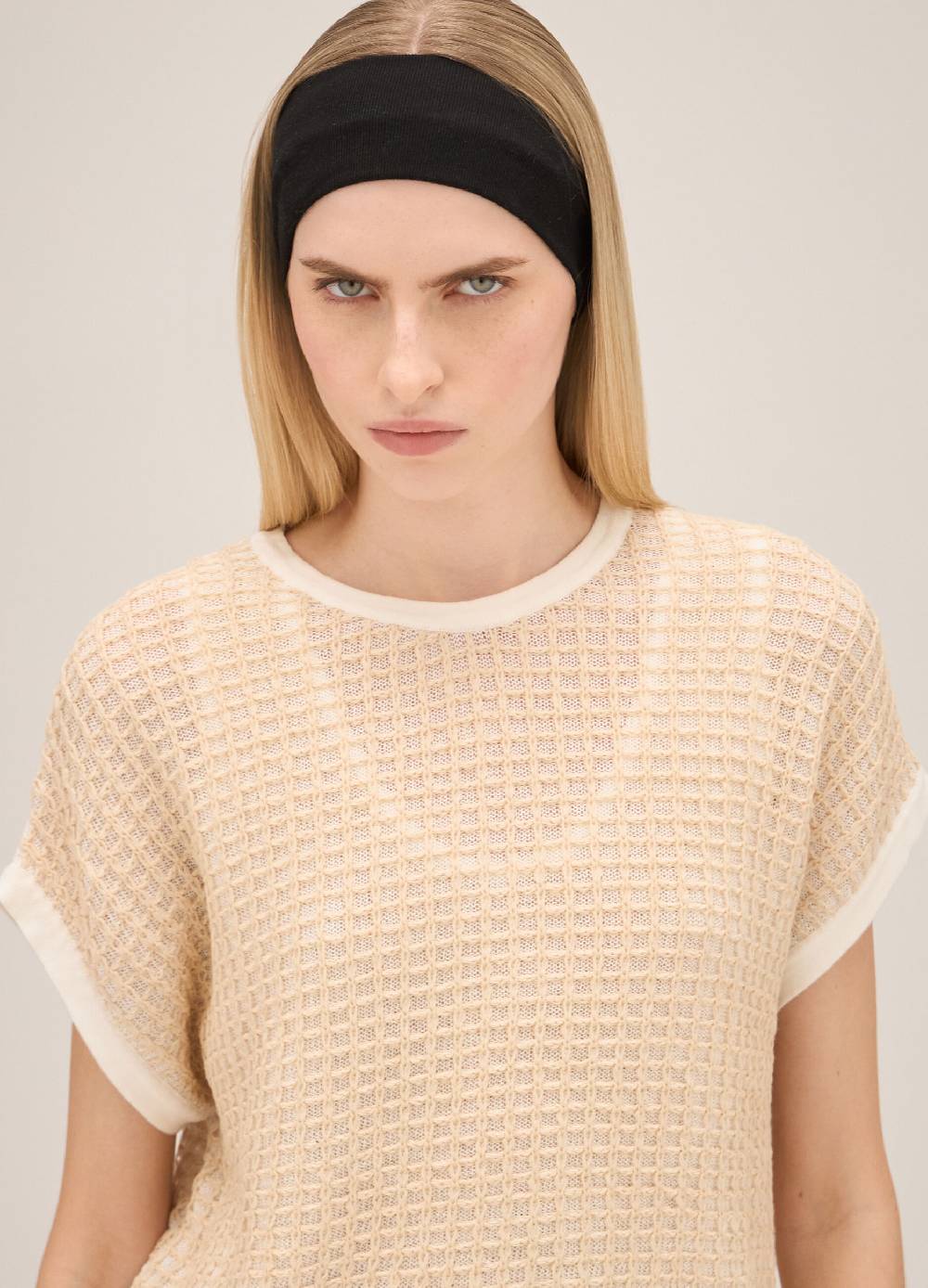 LES COPAINSMaglia tricot a maniche corte In Linea