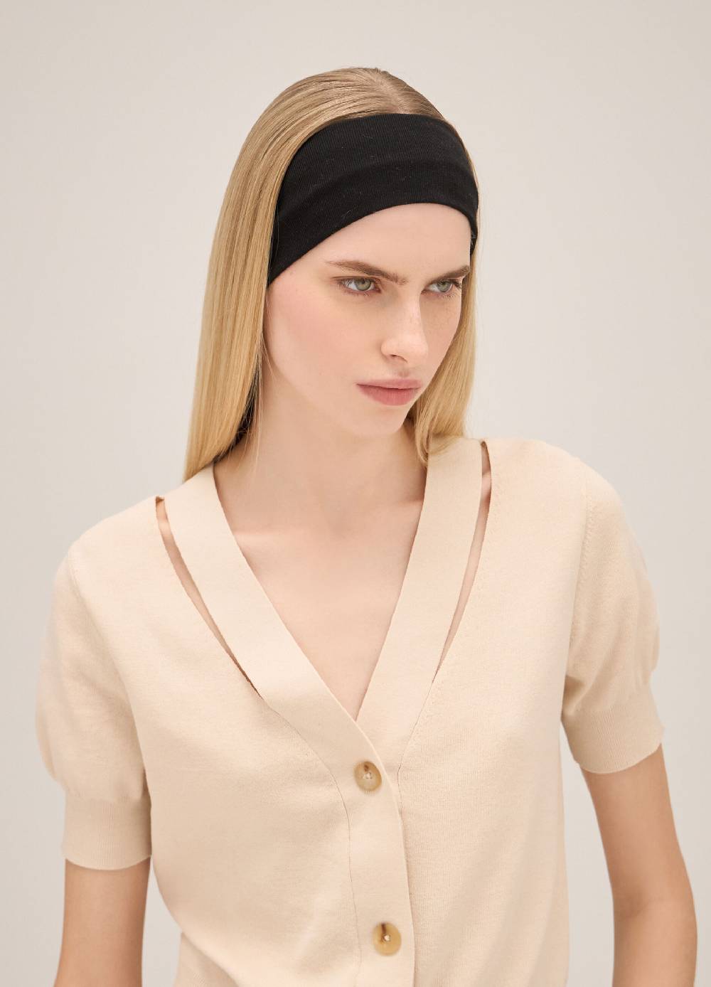 LES COPAINSCardigan tricot con scollo a V Vendita