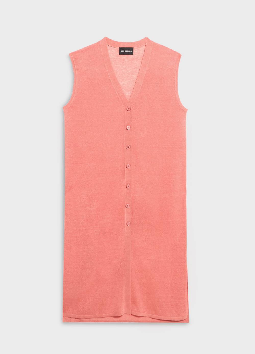 LES COPAINSGilet lungo tricot in misto lino Spedizione Gratuita