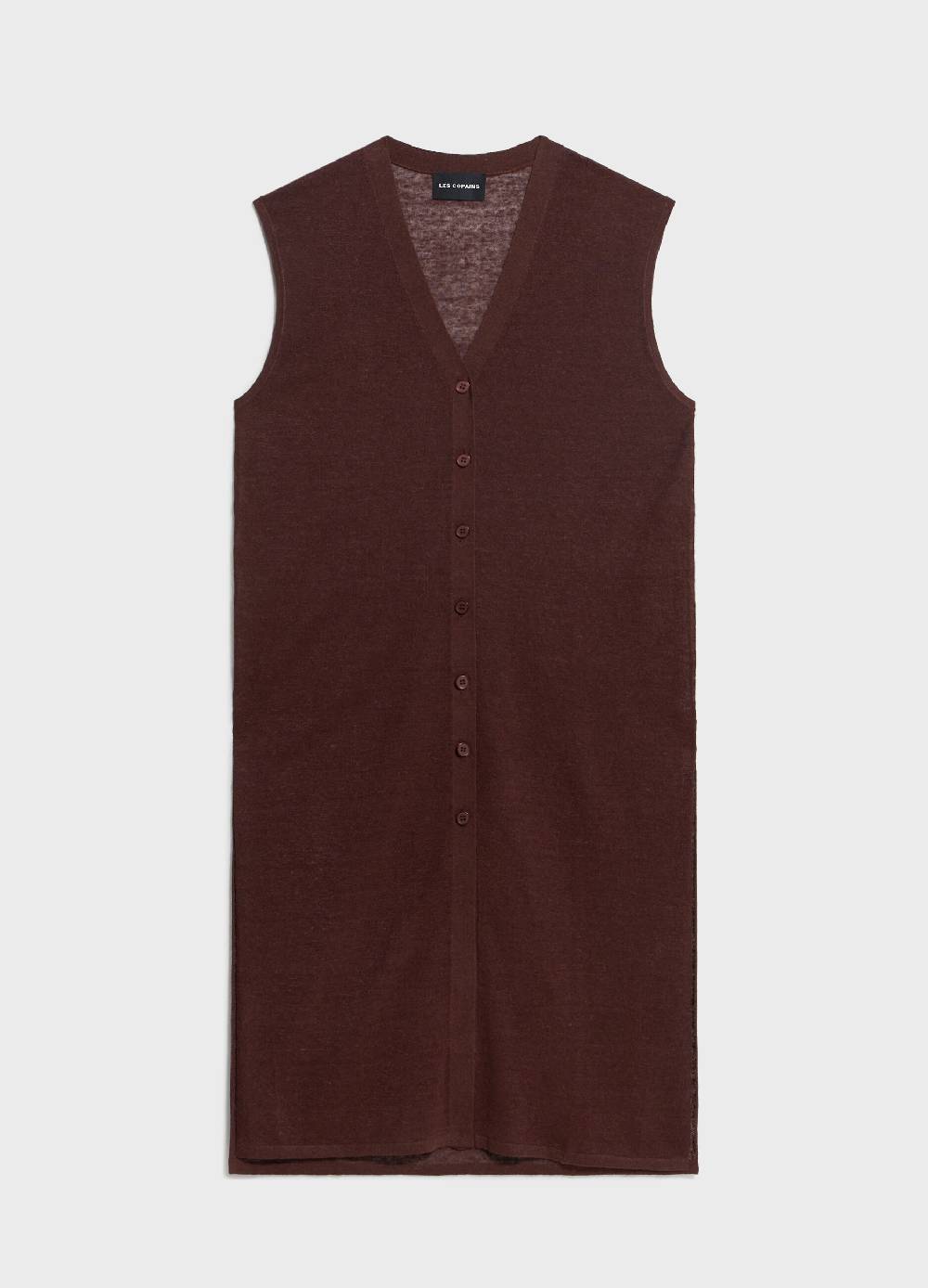 LES COPAINSGilet lungo tricot in misto lino Pezzi Unici