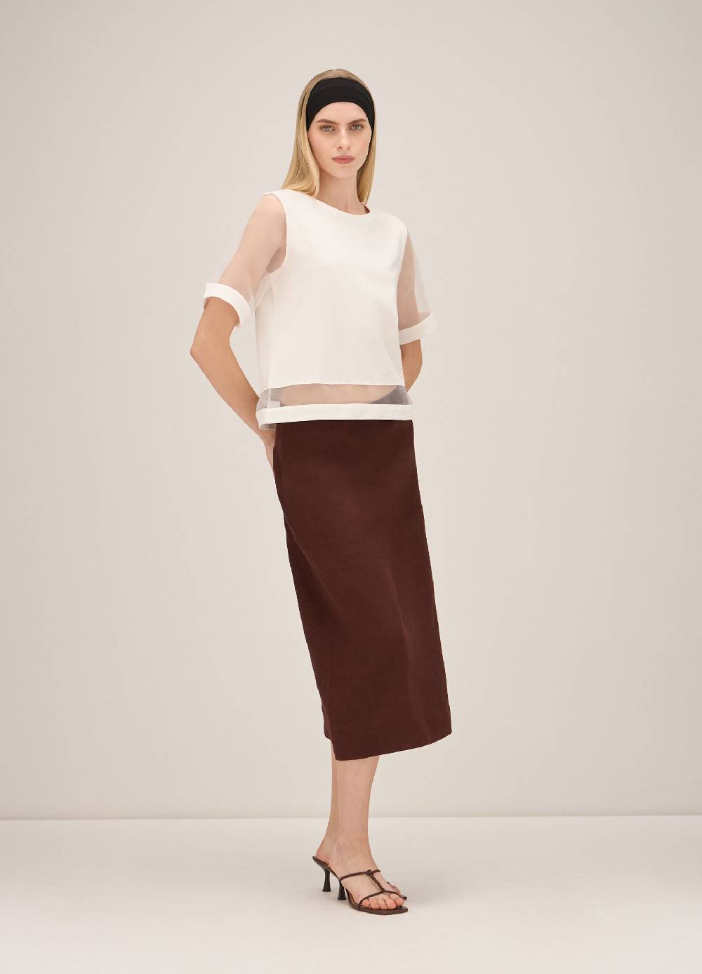 LES COPAINST-shirt in cotone con inserti