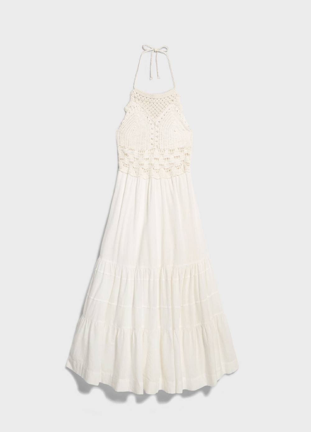 LES COPAINSMaxi abito con macramé Shopping Online