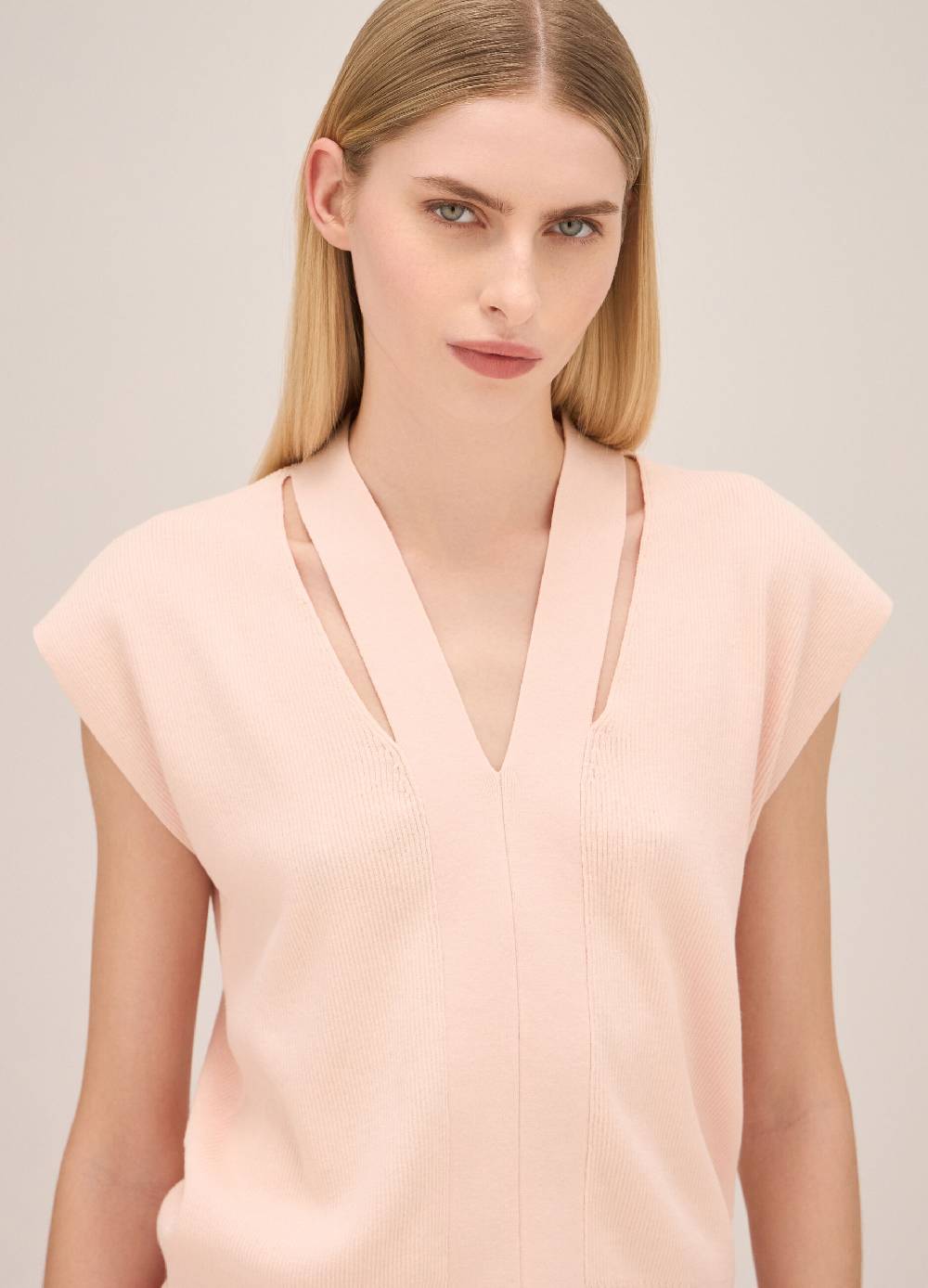 LES COPAINSMaglia tricot con scollo a V Liquidazione