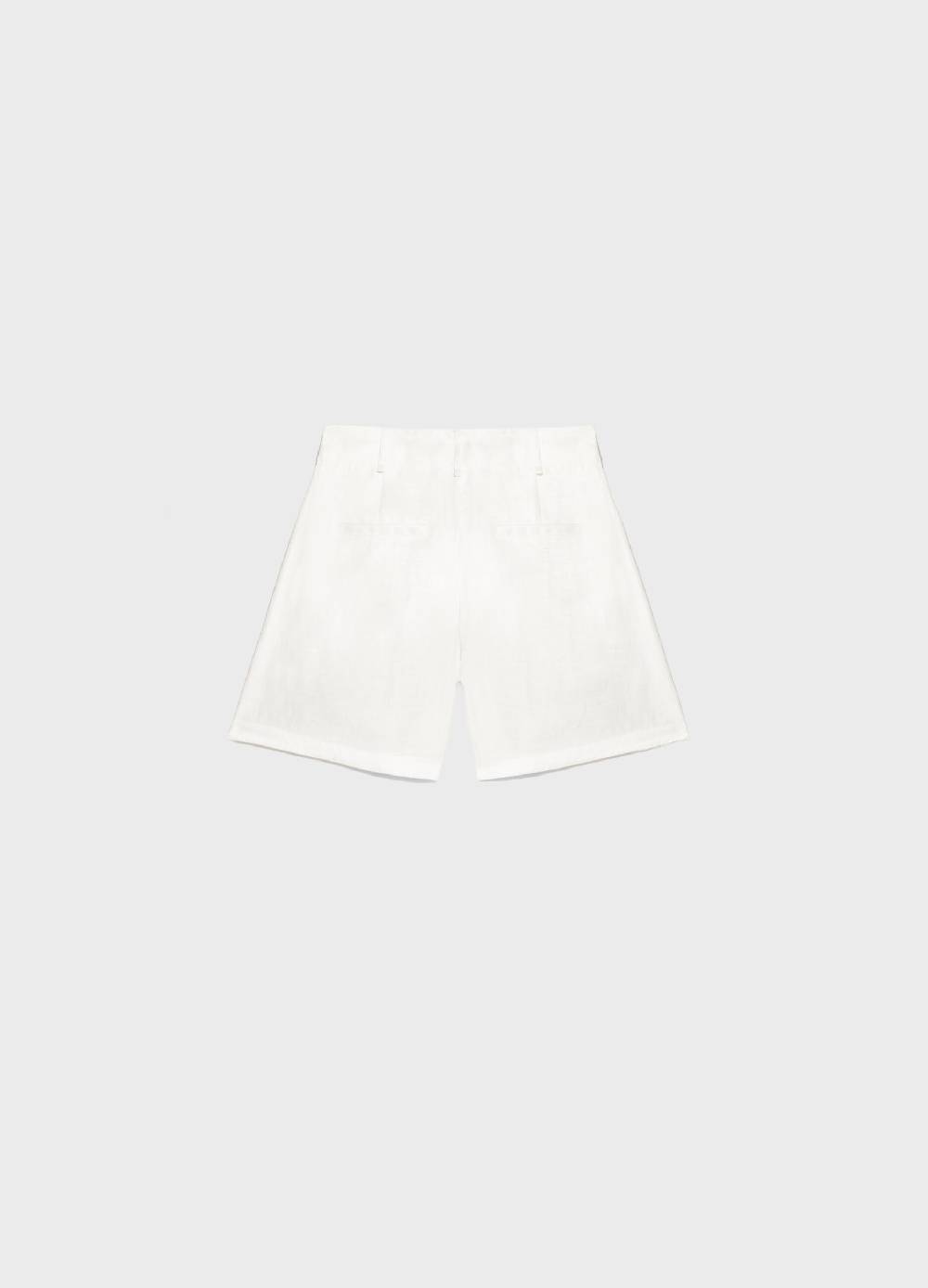 LES COPAINSPantaloni shorts in lino Saldi Di Fabbrica