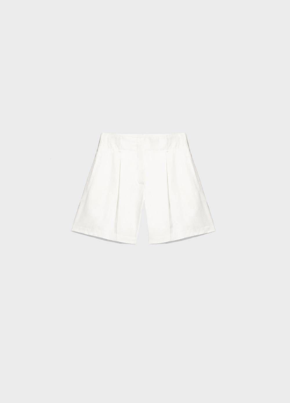 LES COPAINSPantaloni shorts in lino Saldi Di Fabbrica
