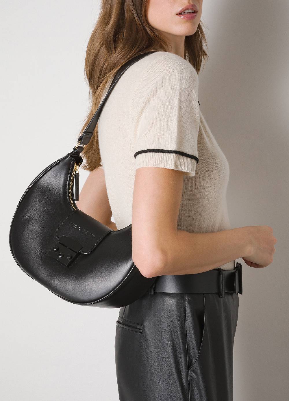 LES COPAINSBorsa hobo a spalla in vera pelle