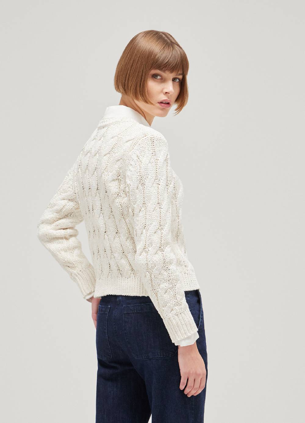 LES COPAINSMaglione tricot a trecce Prezzo Ridotto