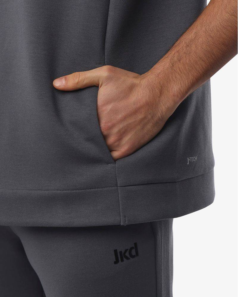 Jaked FELPA SMANICATA CAPPUCCIO ZENITH Nuovo