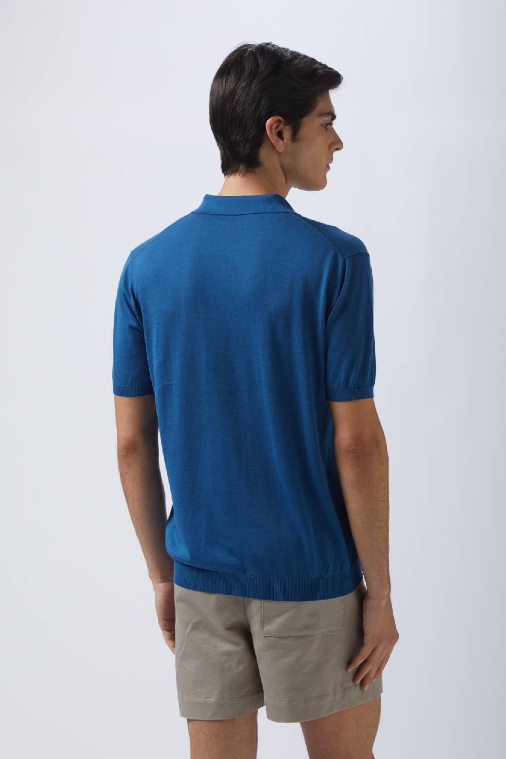 Kangra Cashmere Polo Mezza Manica Rasata In Seta e Cotone Sottocosto