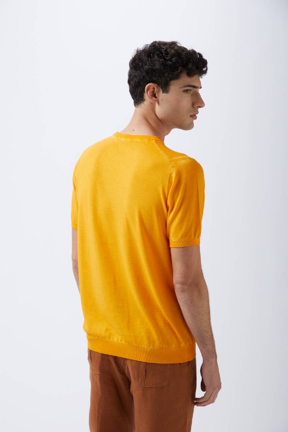 Kangra Cashmere T-Shirt Tintura Wave Rasata Sconto