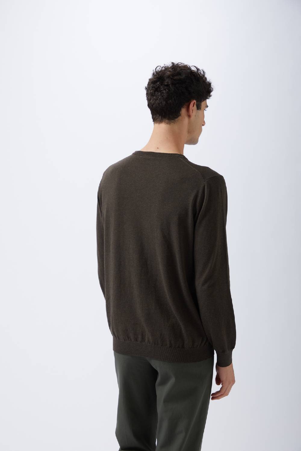 Kangra Cashmere Maglia Girocollo Rasata In Cotone Hotsell