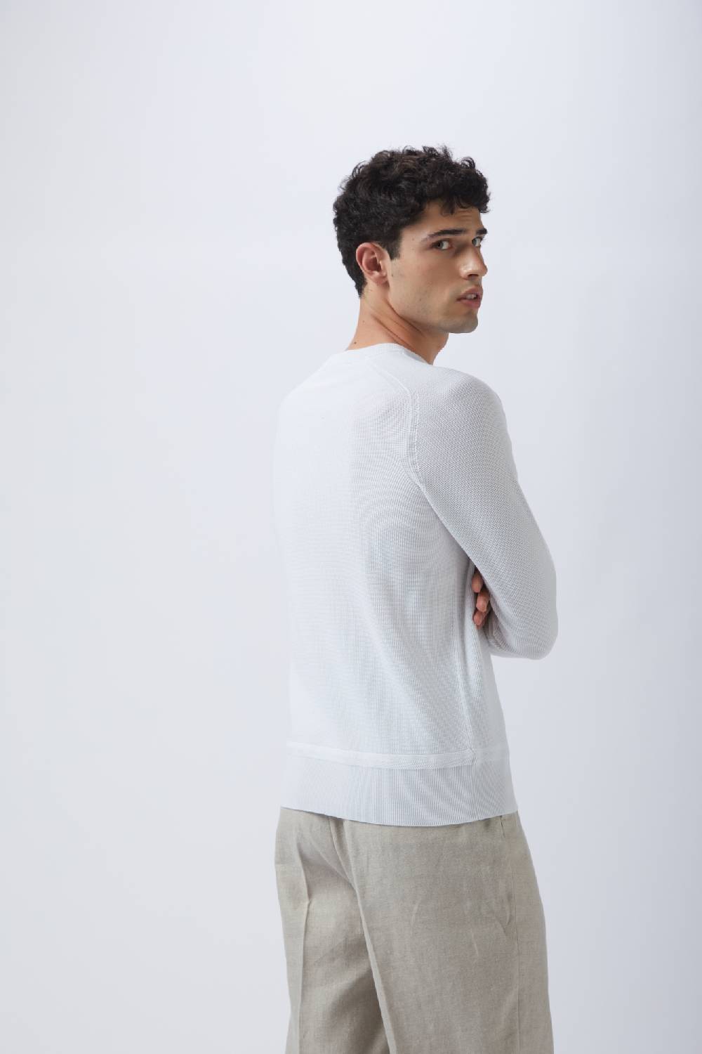 Kangra Cashmere Girocollo Punto Speciale in Cotone I Più Venduti