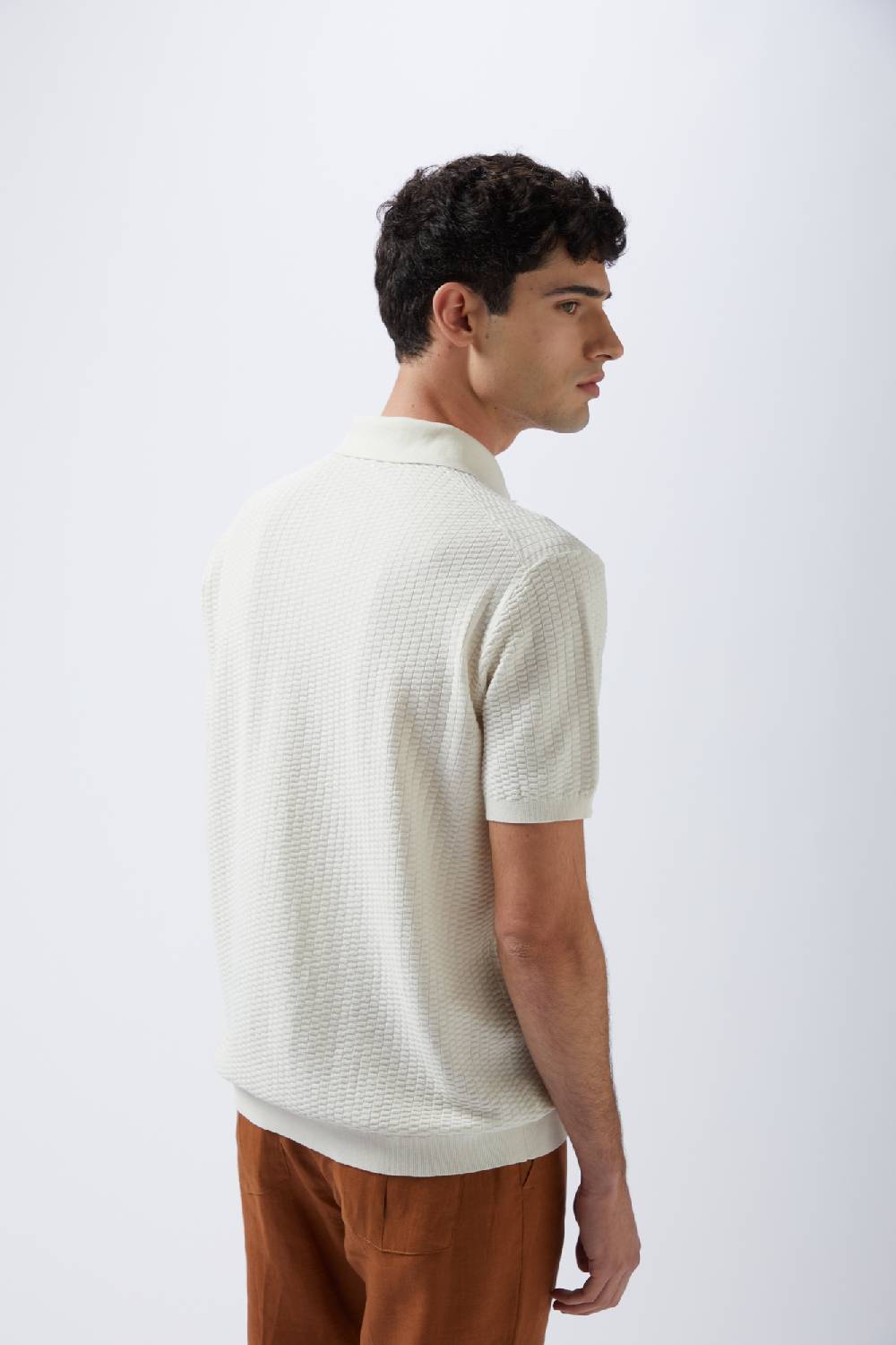 Kangra Cashmere Polo Mezza Manica Punto Nocciola Vendite Flash