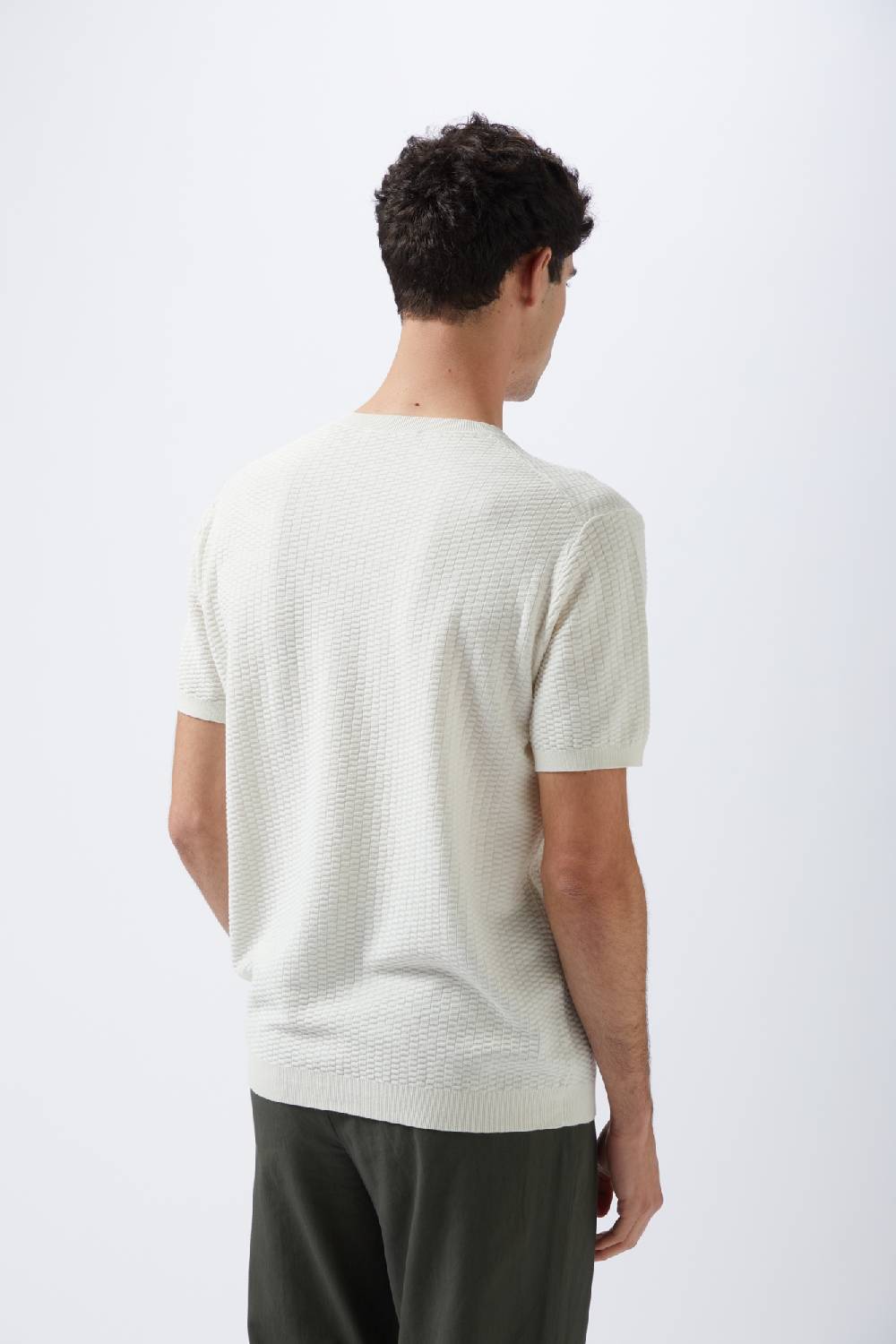 Kangra Cashmere Girocollo Mezza Manica Punto Nocciola Negozio