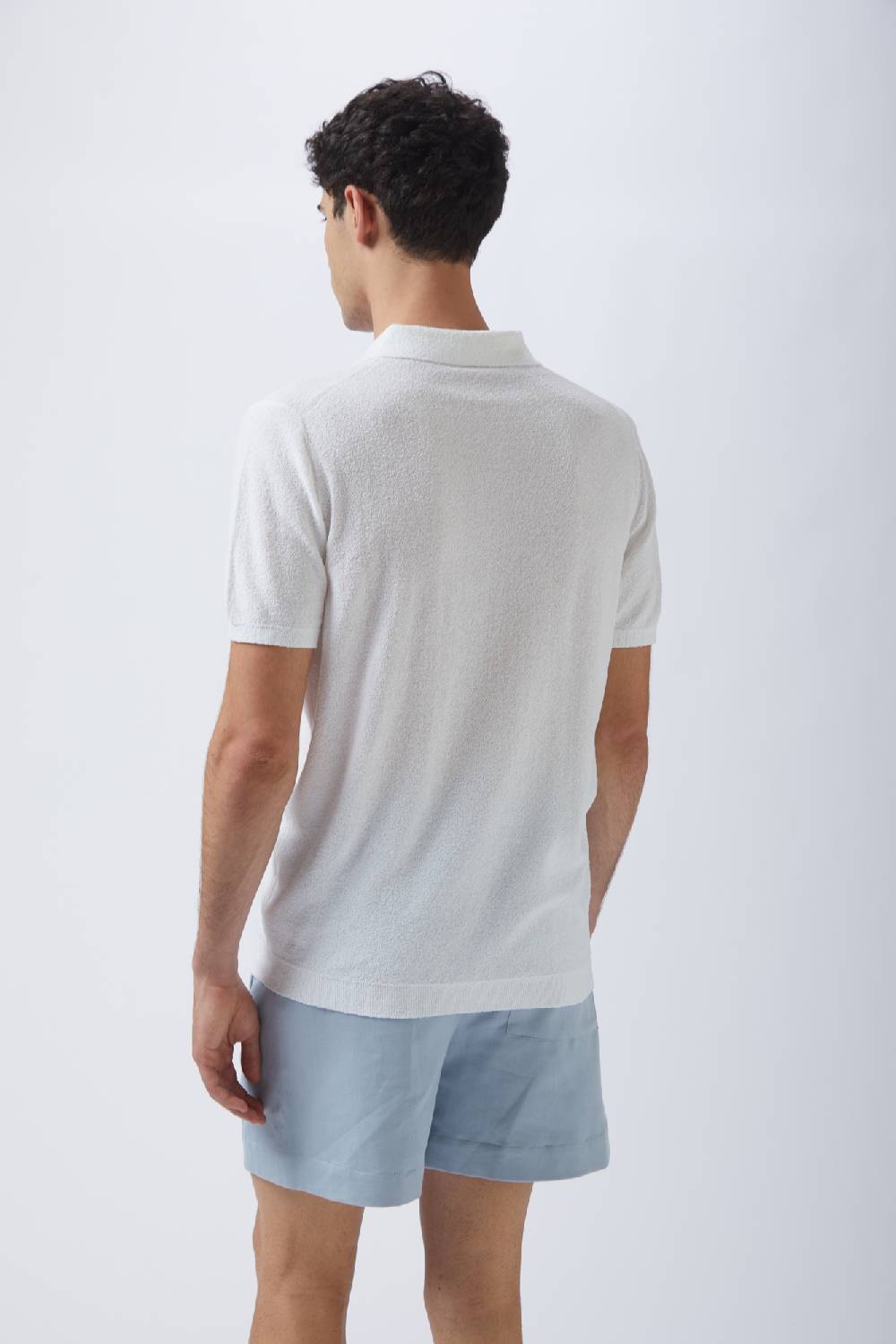 Kangra Cashmere Polo Mezza Manica In Spugnetta Italy