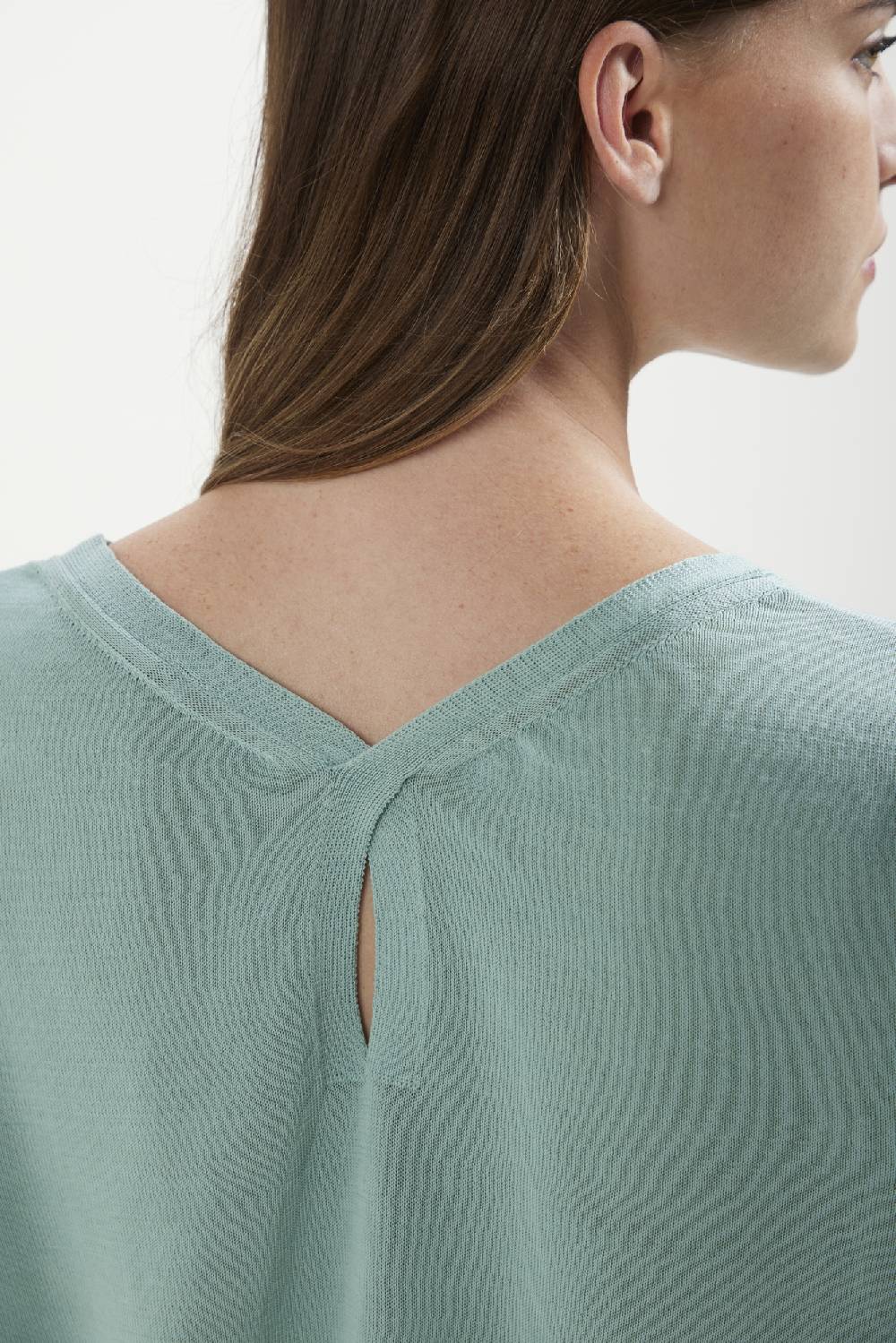 Kangra Cashmere Barchetta In Cotone Con Goccia Nella Schiena Negozi Online