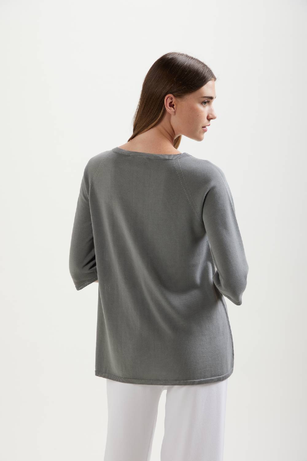 Kangra Cashmere Maglia Girocollo Linea Ad A In Cotone Acquista Ora