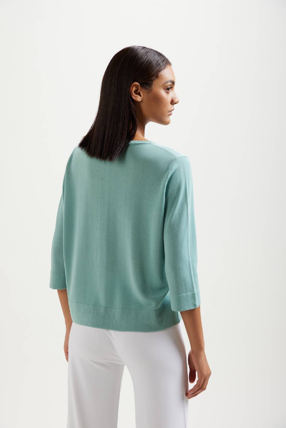 Kangra Cashmere Maglia Girocollo Boxing Manica 3/4 In Cotone Fino Al -60%