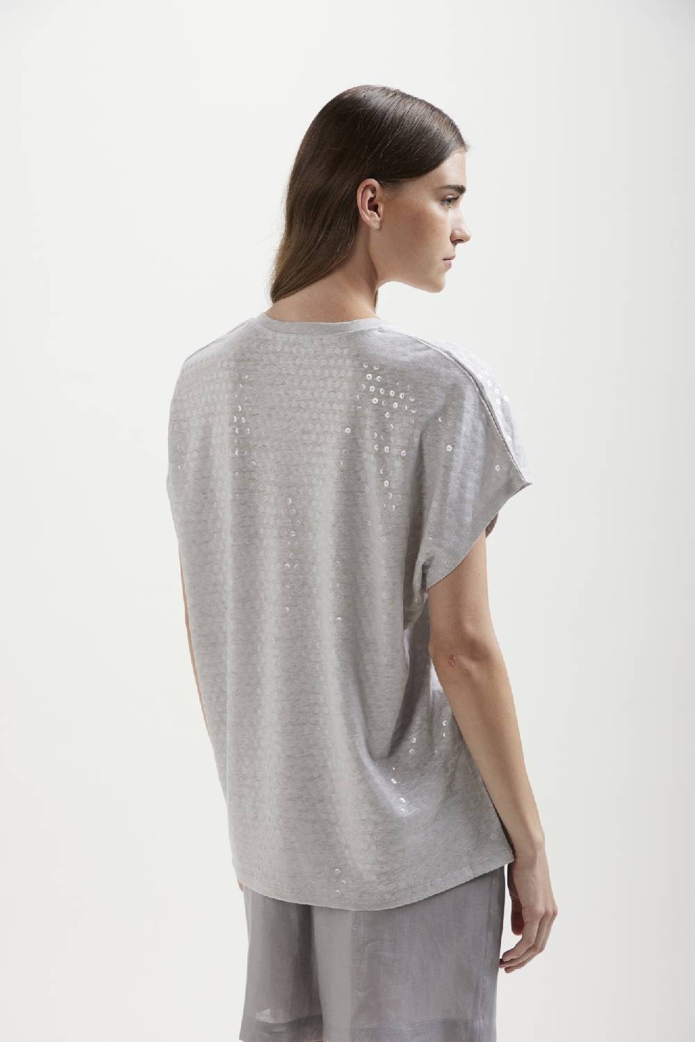 Kangra Cashmere Maglia Scollo V Over Con Stampa Paillettes Shopping Online