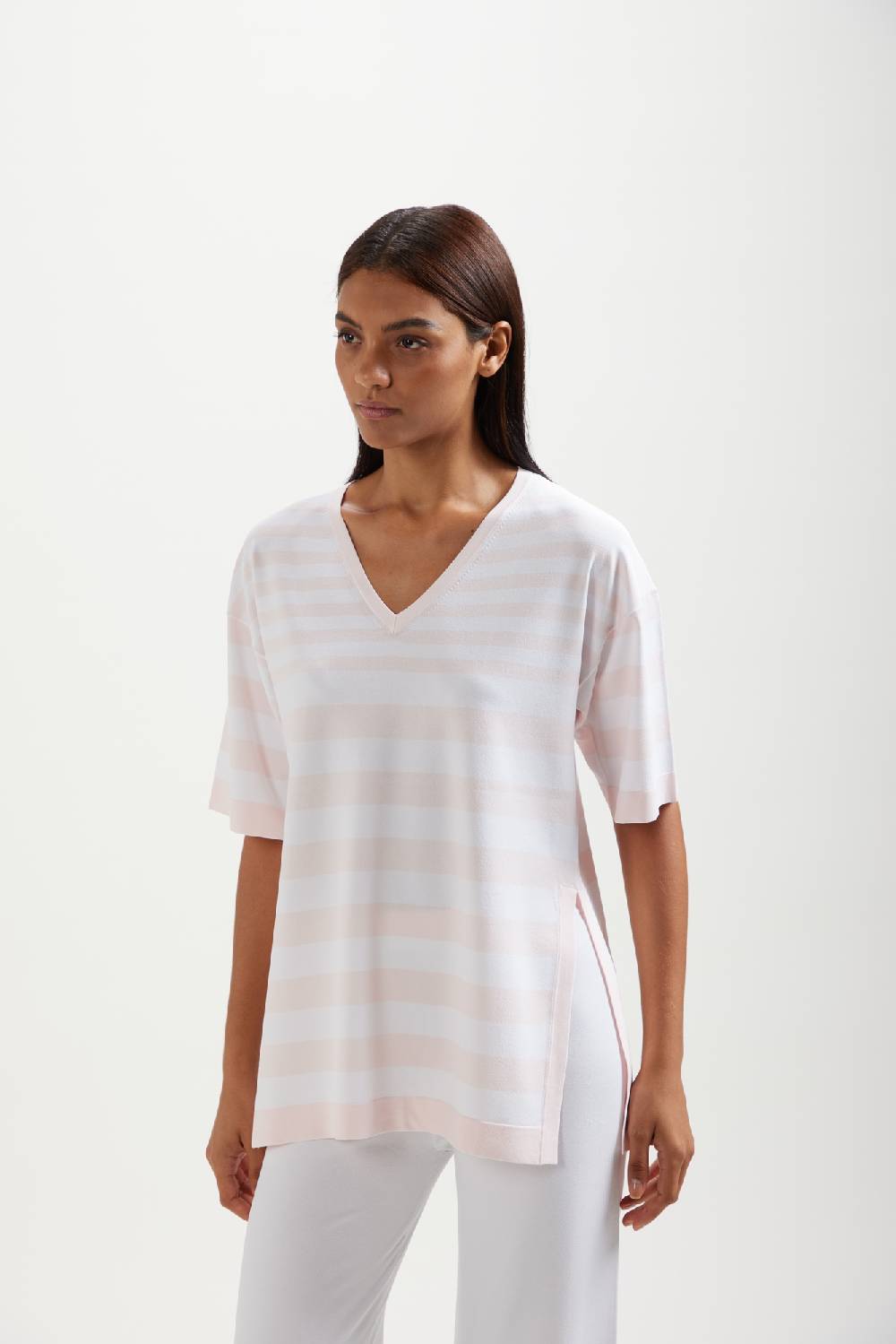 Kangra Cashmere Over Scollo V Rigato Con Spacchi Online