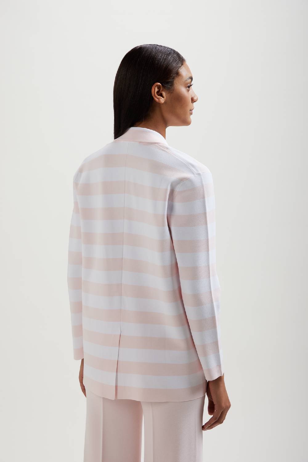 Kangra Cashmere Blazer Over Size Rigato Punto Milano Outlet