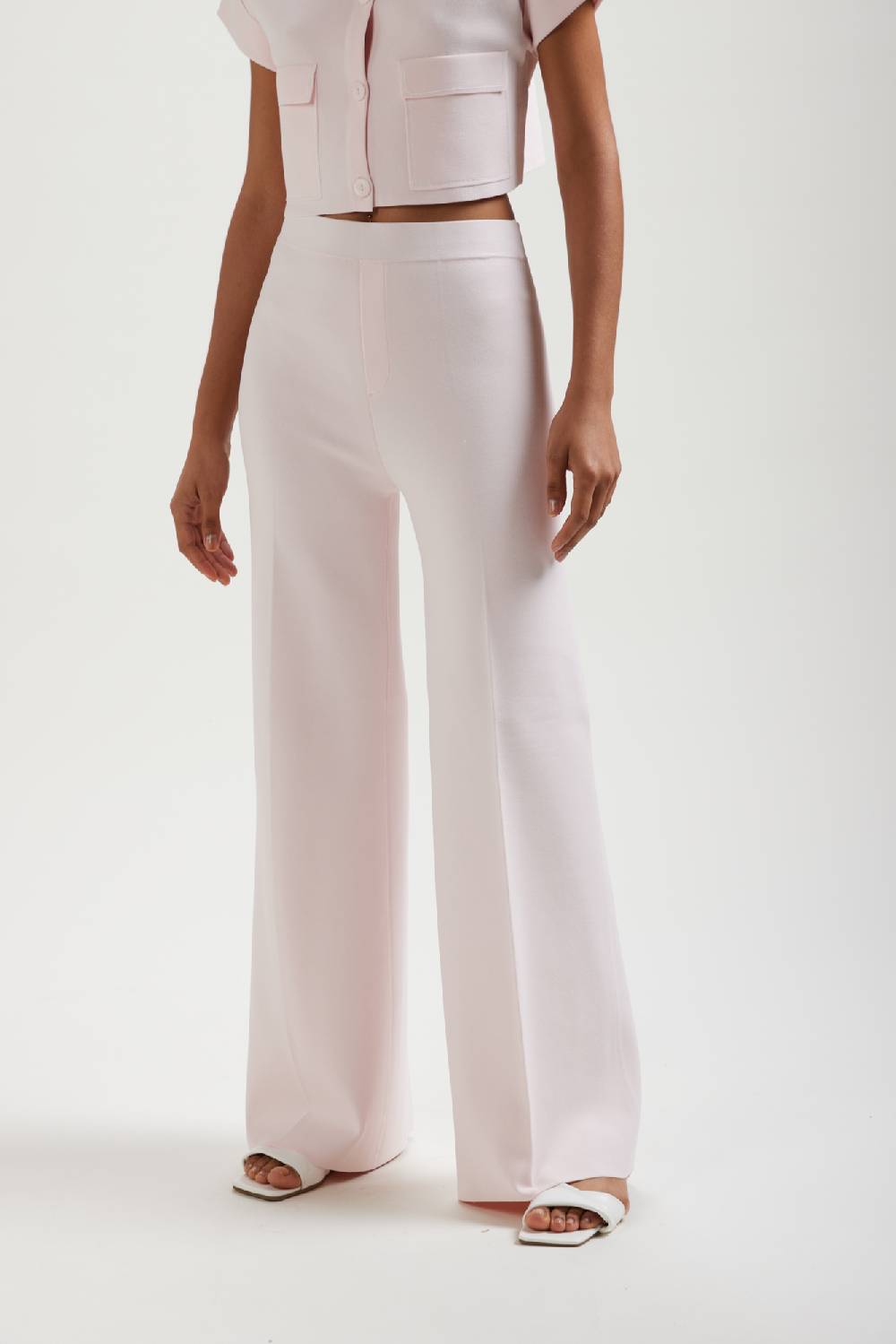 Kangra Cashmere Pantalone Palazzo In Punto Milano Moda