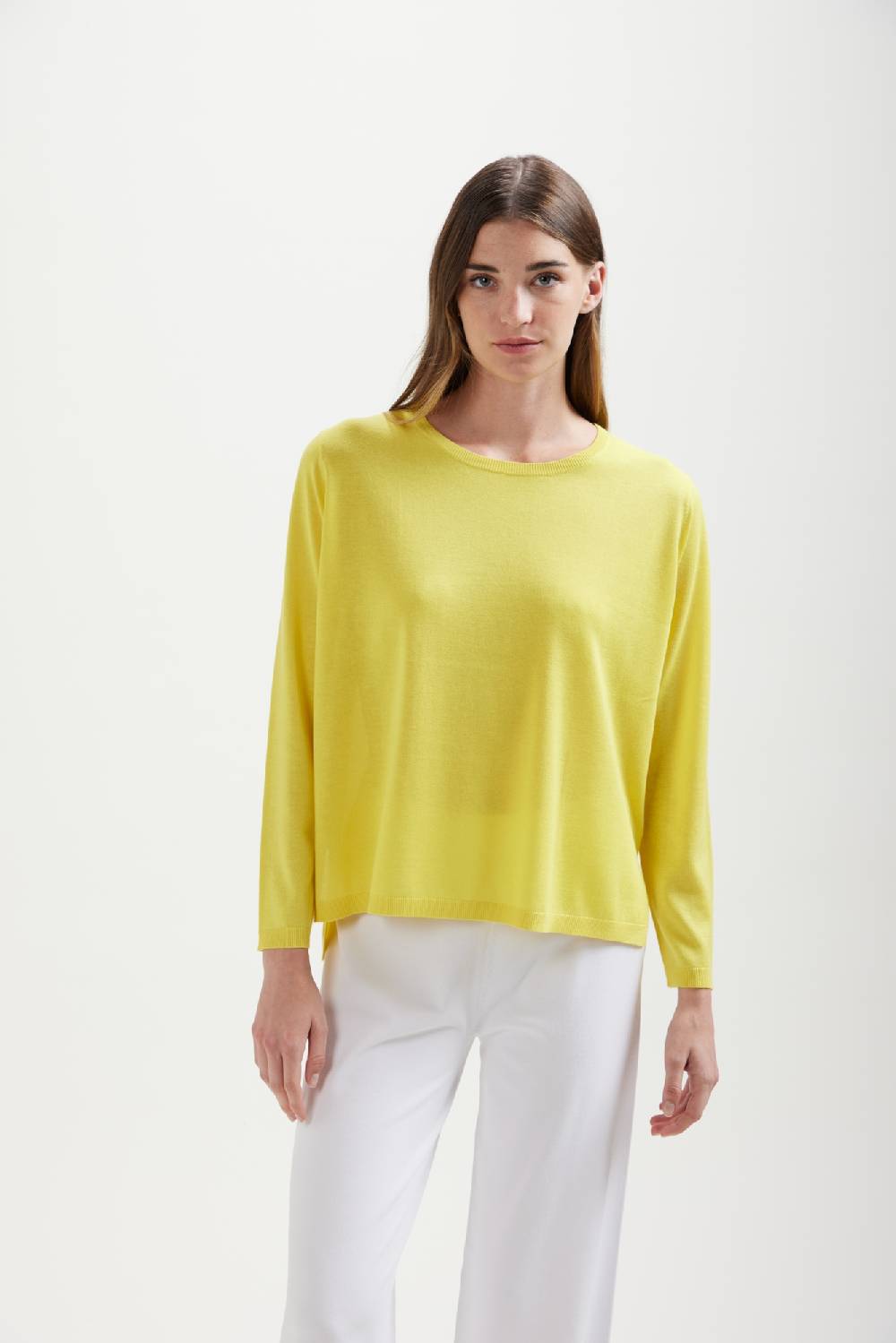 Kangra Cashmere Barchetta Rasata Con Spacchi In Seta e Cashmere Italy