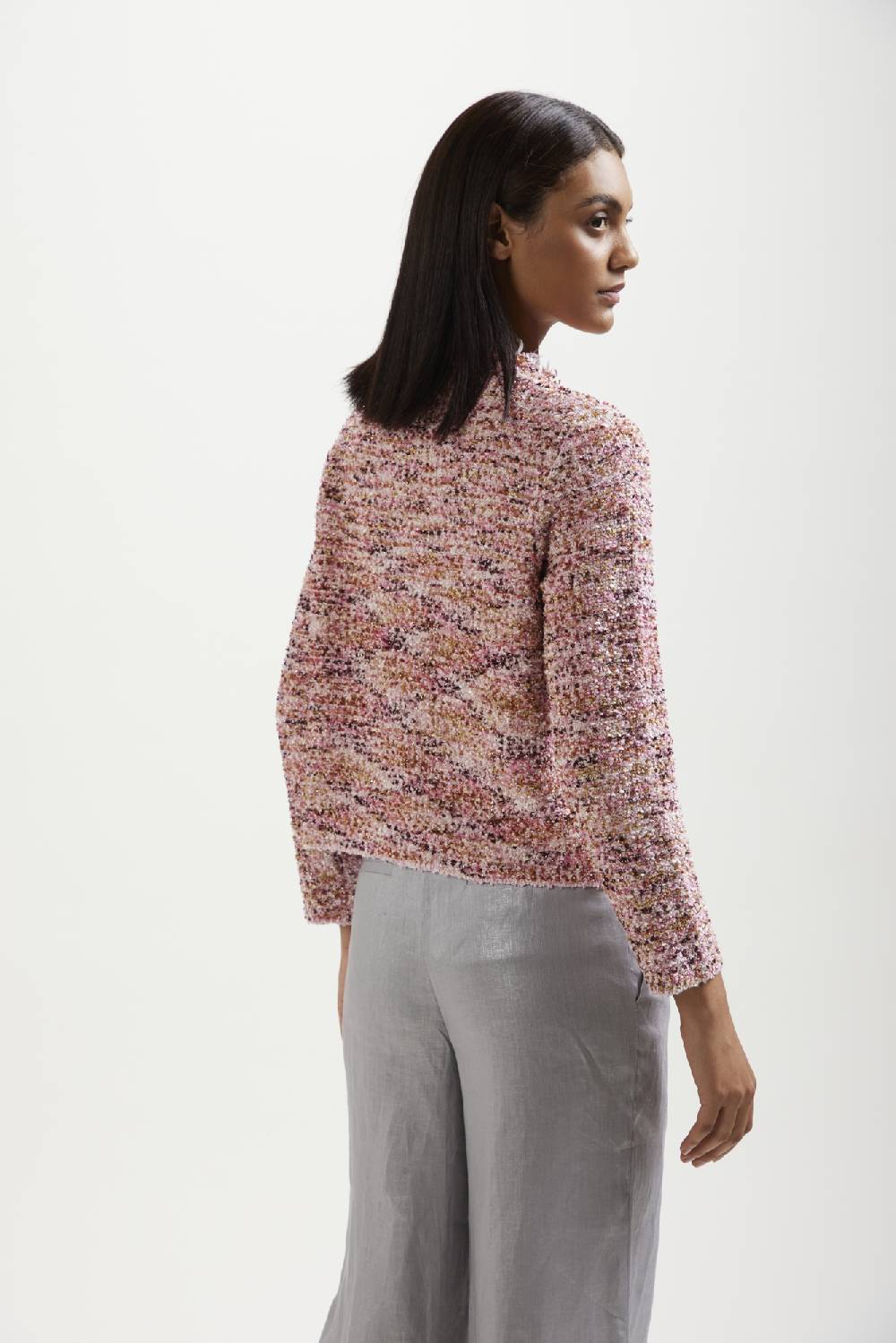 Kangra Cashmere Chanel Punto Tramato Con Frange Qualità Garantita