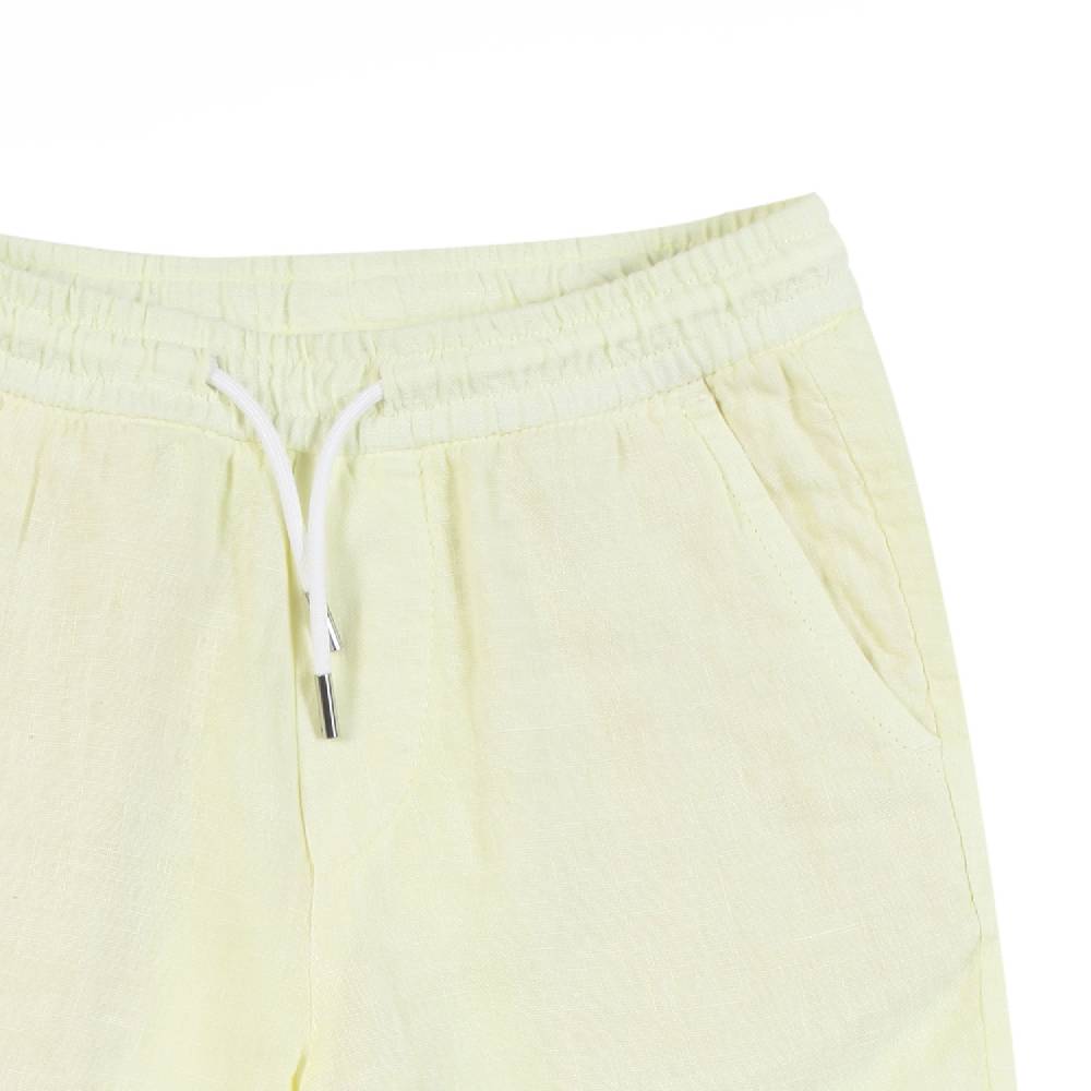 Nupkeet Bermuda Giallo In Lino – Cucolo Vendita Calda