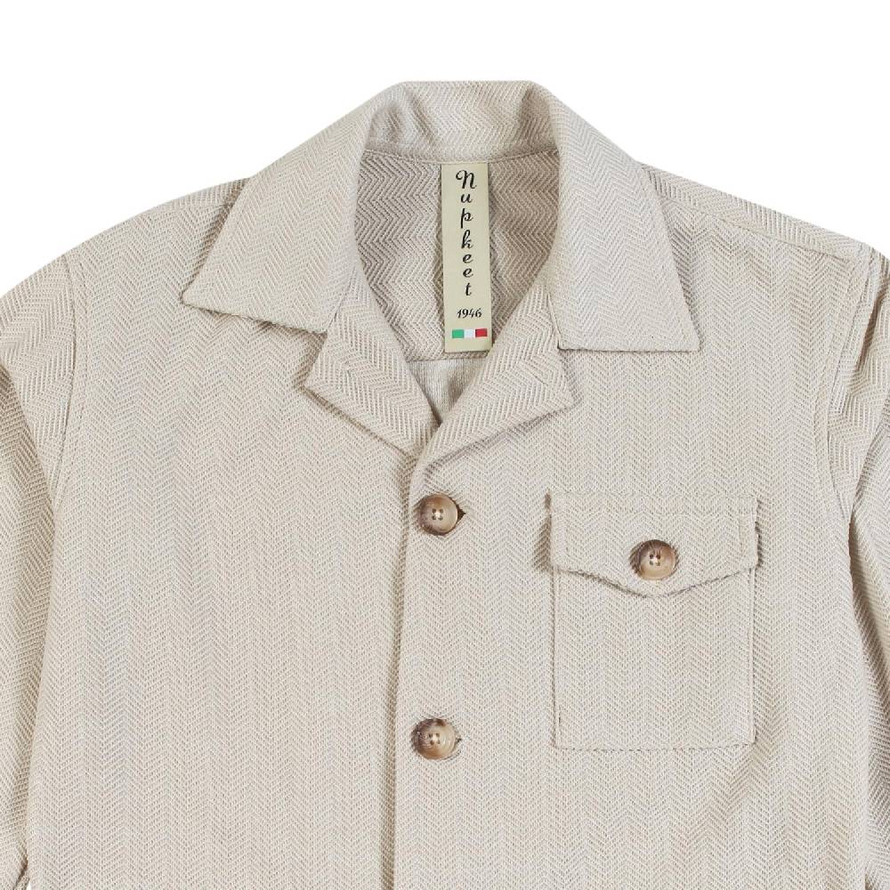 Nupkeet Giacca Beige Collo Italiano – Acciuga In Linea