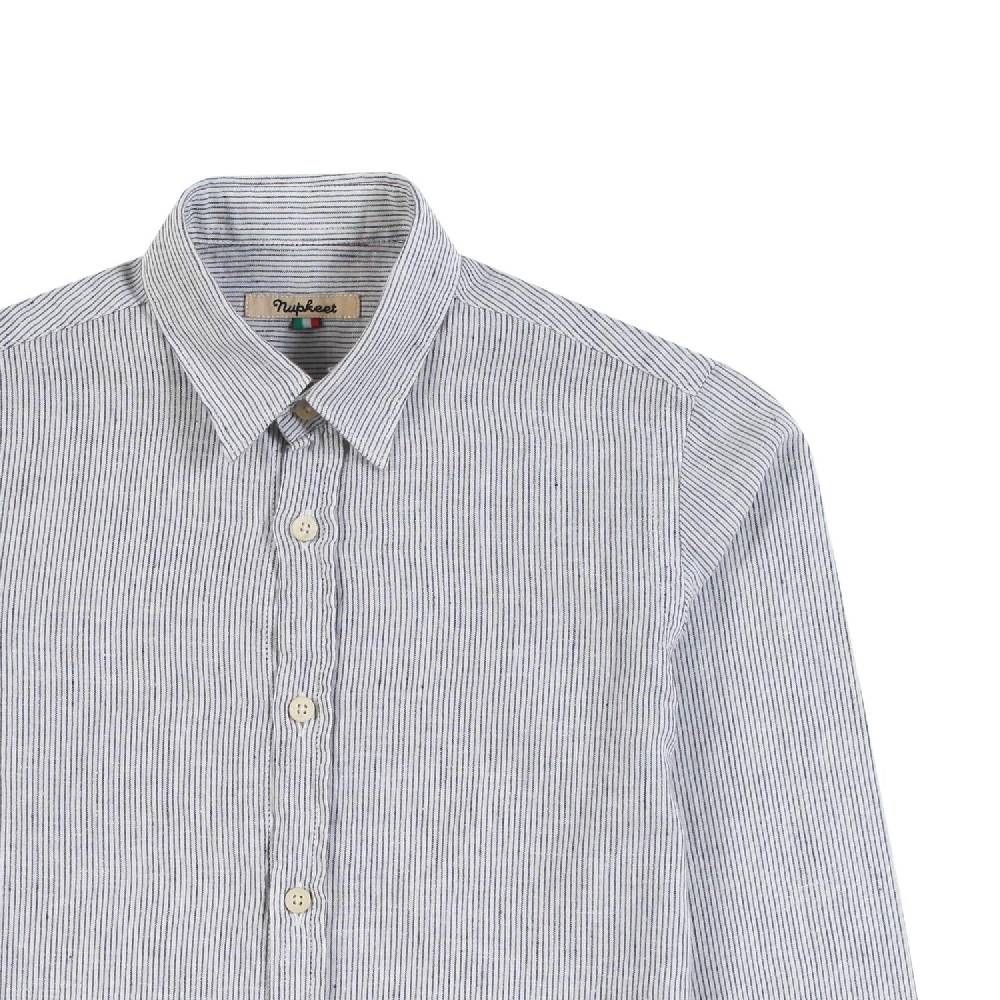 Nupkeet Camicia Collo Italiano Manica Lunga – Tonno Vendita