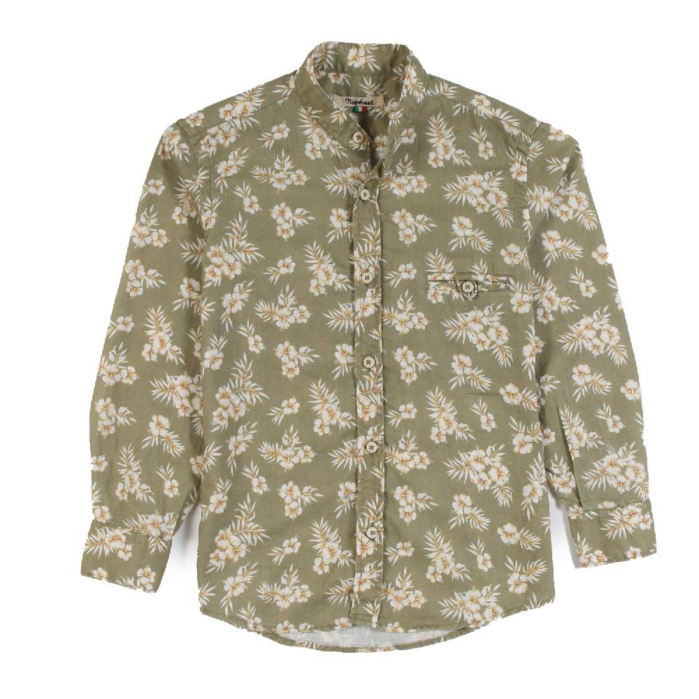 Nupkeet Camicia Collo coreano manica lunga – Ricciola Pezzi Unici