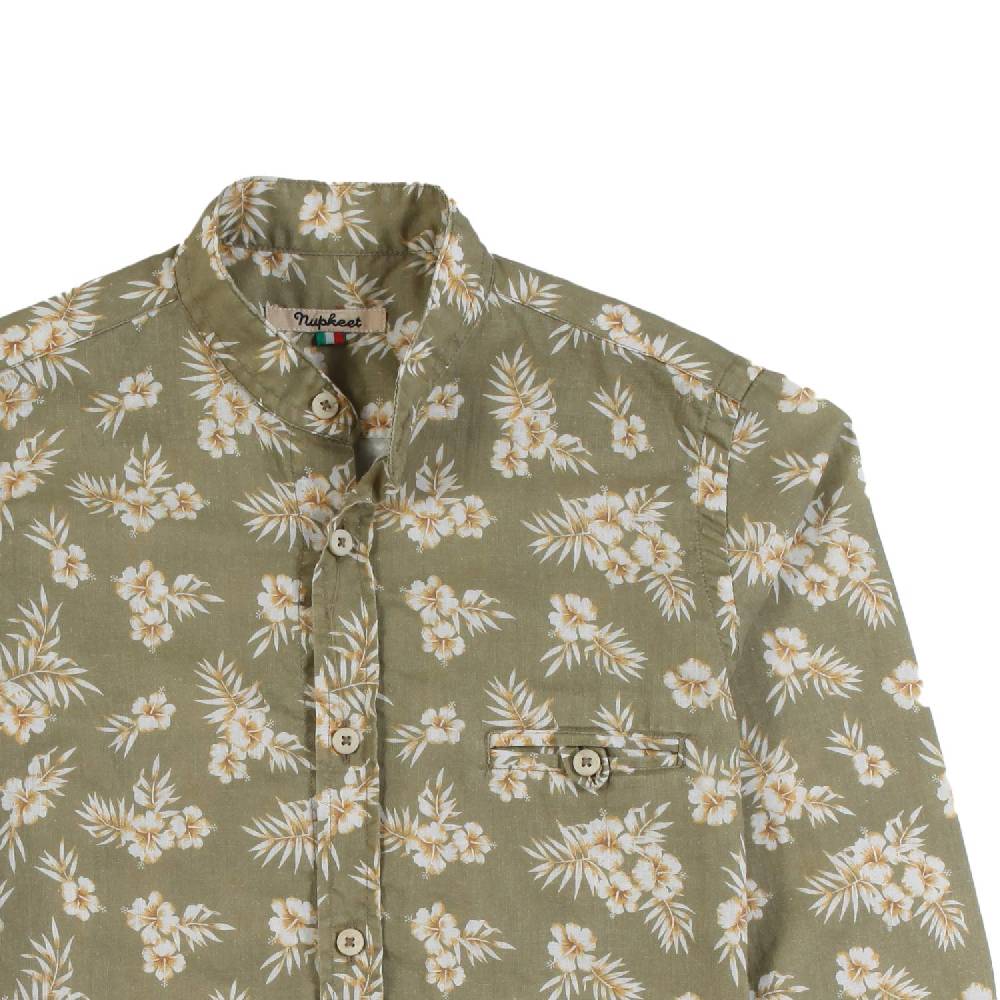 Nupkeet Camicia Collo coreano manica lunga – Ricciola Pezzi Unici