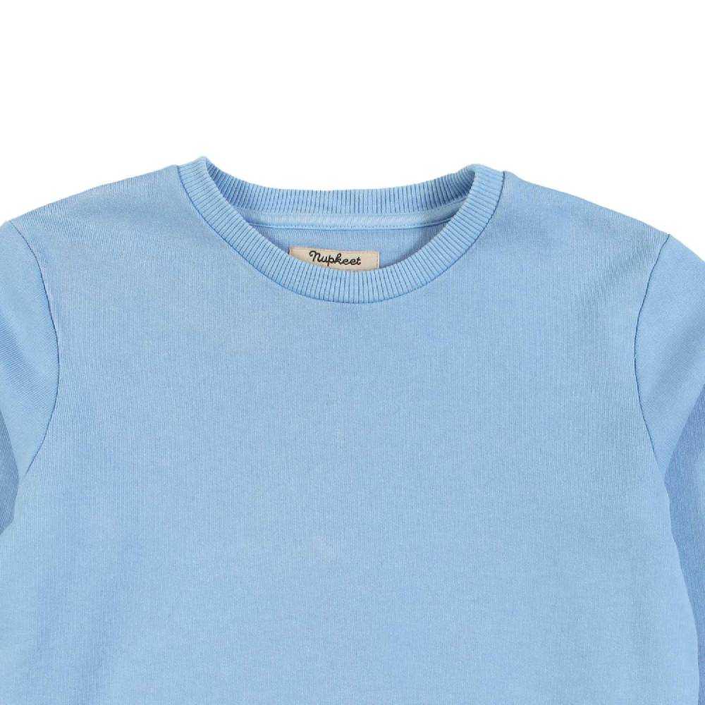 Nupkeet Maglia manica lunga celeste- Boga Affare Del Giorno